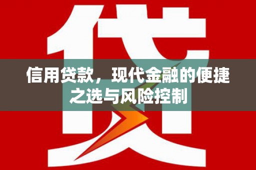 蠡县信用贷款，现代金融的便捷之选与风险控制