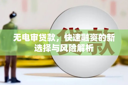 蠡县无电审贷款，快速融资的新选择与风险解析