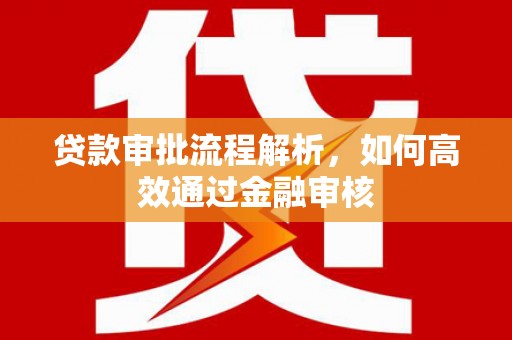 蠡县贷款审批流程解析，如何高效通过金融审核