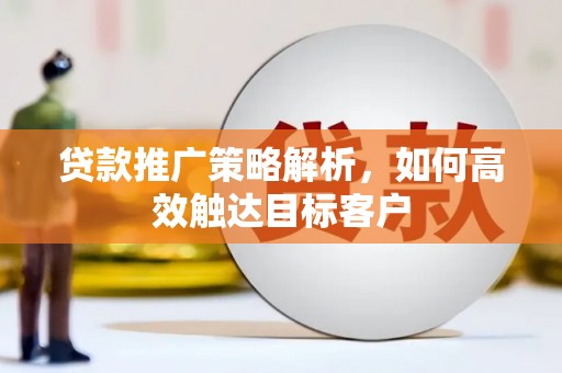 蠡县贷款推广策略解析，如何高效触达目标客户