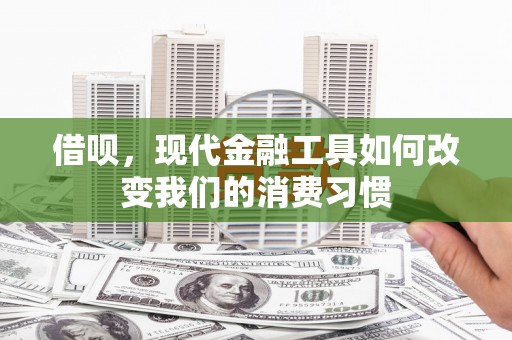 蠡县借呗，现代金融工具如何改变我们的消费习惯