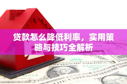 蠡县贷款怎么降低利率，实用策略与技巧全解析