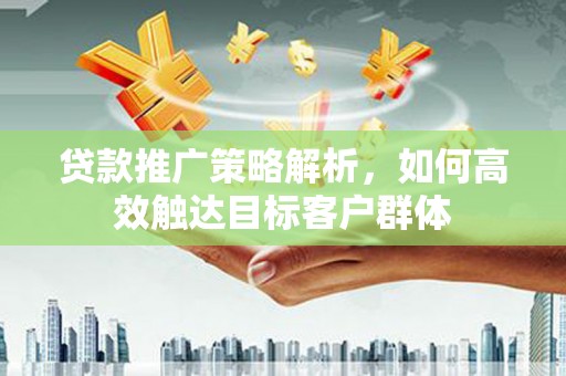 蠡县贷款推广策略解析，如何高效触达目标客户群体