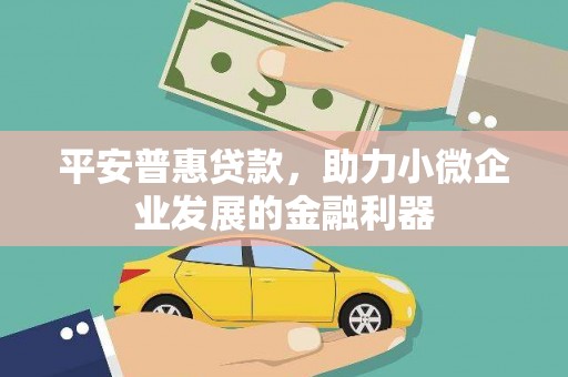蠡县平安普惠贷款，助力小微企业发展的金融利器