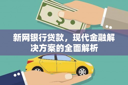 蠡县新网银行贷款，现代金融解决方案的全面解析