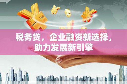 蠡县税务贷，企业融资新选择，助力发展新引擎