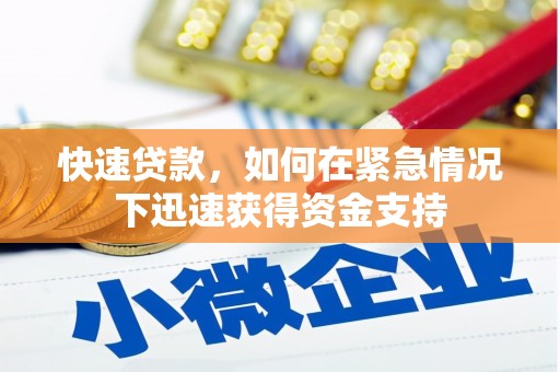 蠡县快速贷款，如何在紧急情况下迅速获得资金支持