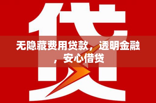 蠡县无隐藏费用贷款，透明金融，安心借贷
