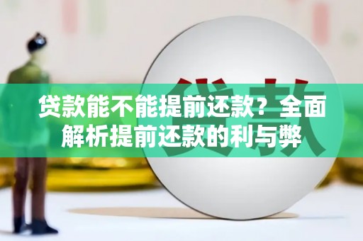 蠡县贷款能不能提前还款？全面解析提前还款的利与弊