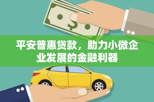 蠡县平安普惠贷款，助力小微企业发展的金融利器