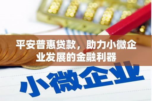 蠡县平安普惠贷款，助力小微企业发展的金融利器