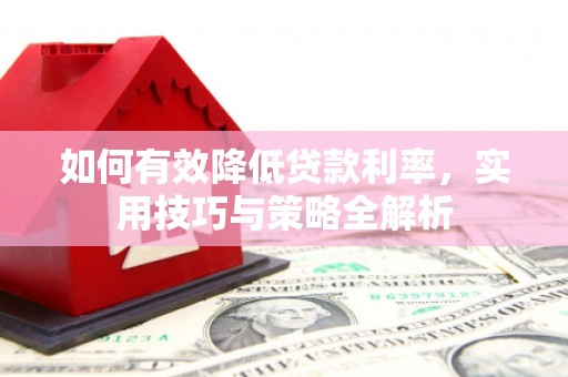 蠡县如何有效降低贷款利率，实用技巧与策略全解析