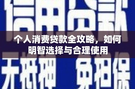 蠡县个人消费贷款全攻略，如何明智选择与合理使用