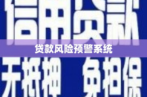 蠡县贷款风险预警系统